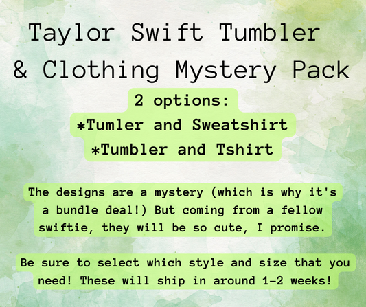 Taylor Swift Tumbler & Clothing Mystery Pack