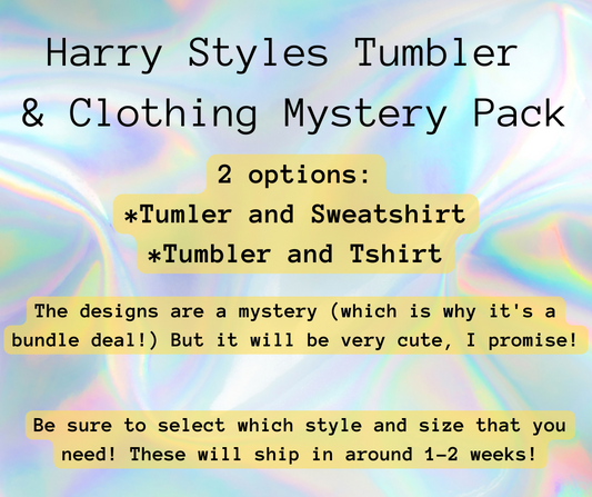 Harry Styles Tumbler & Clothing Mystery Pack